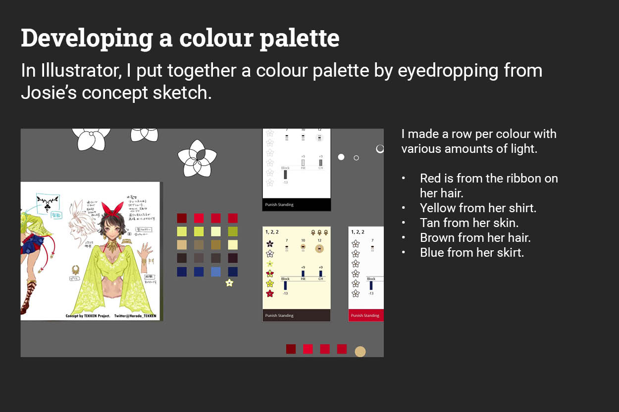 Developing a colour palette